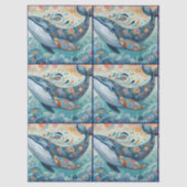 Dekoupage der weißen Whale Beach Coastal Seidenpapier (Vorderseite)