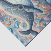 Dekoupage der weißen Whale Beach Coastal Seidenpapier (Detail)