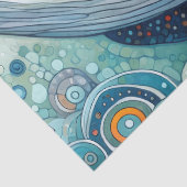 Dekoupage der weißen Whale Beach Coastal Seidenpapier (Detail)