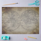 Dekoupage der Weltkarte Seidenpapier (Basteln)