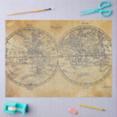 Dekoupage der Weltkarte Seidenpapier (Basteln)