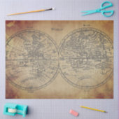 Dekoupage der Weltkarte Seidenpapier (Basteln)