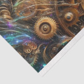 Dekoupage der Whimsical Mechanical Steampunk Cat Seidenpapier (Ausschnitt)