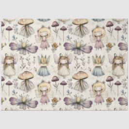 Dekoupage der Whimsicous Fairy & Mushroom Flower G Seidenpapier