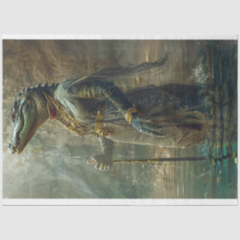 Dekoupage des ägyptischen Alligators Seidenpapier