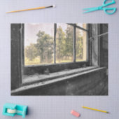 Dekoupage des alten Fensters  Seidenpapier (Basteln)