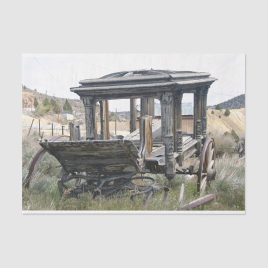 Dekoupage des antiken Hearst-Westerns Seidenpapier (Vorderseite)