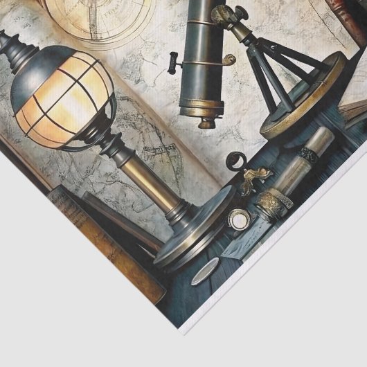 Dekoupage des Astronomen-Studios Globe Telescope Seidenpapier (Ausschnitt)