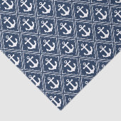 Dekoupage des blauen Anchormusters Seidenpapier (Ausschnitt)