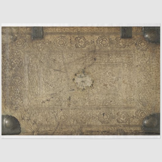 Dekoupage des Buchdeckels Seidenpapier (Vorderseite)