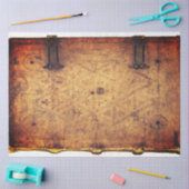 Dekoupage des Buchdeckels Seidenpapier (Basteln)