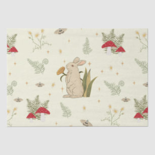 Dekoupage des Cottecore Botanisches Pilzholz Seidenpapier