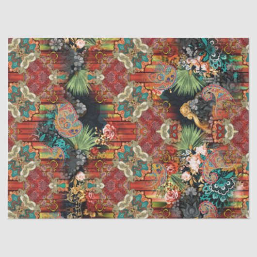 Dekoupage des Ethnic African Boho Tissue Decoupage Seidenpapier (Vorderseite)