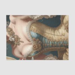 Dekoupage des französischen Pariser Rokoko Corset Seidenpapier