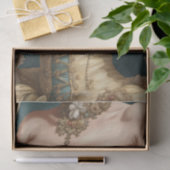 Dekoupage des französischen Pariser Rokoko Corset Seidenpapier (Geschenk)