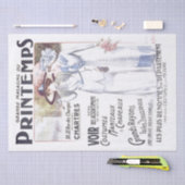 Dekoupage des französischen Store Ad Spring Lady T Seidenpapier (Handwerk)