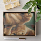 Dekoupage des Goldenen Retriever Poker Party Seidenpapier (Geschenk)