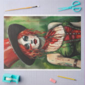 Dekoupage des Green und Red Circus Ring Leader Seidenpapier (Basteln)