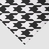 Dekoupage des Hahnentrittmusters Schwarz und Weiß Seidenpapier (Detail)