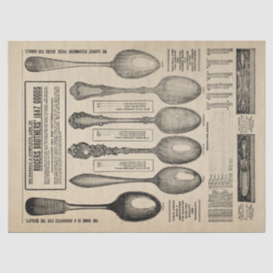 Dekoupage des Katalogs Vintager Bereiche Seidenpapier
