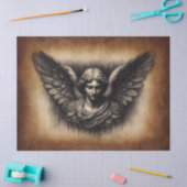 Dekoupage des Kohleangels Seidenpapier (Basteln)