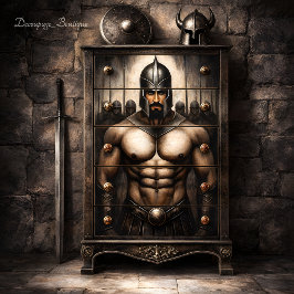 Dekoupage des Kriegers Seidenpapier