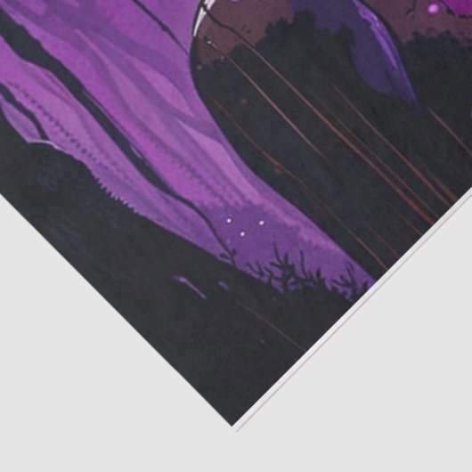 Dekoupage des lila Magic American Voodoo Seidenpapier (Ausschnitt)