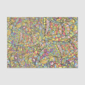 Dekoupage des modernen geometrischen Mosaik-Patchw Seidenpapier (Vorderseite)