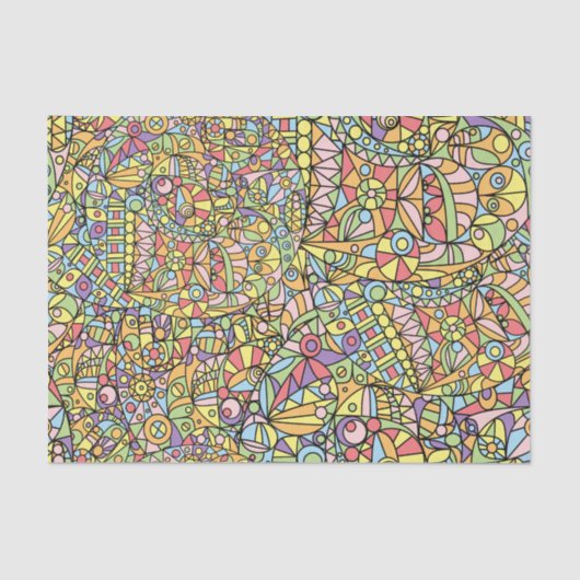 Dekoupage des modernen geometrischen Mosaik-Patchw Seidenpapier (Vorderseite)