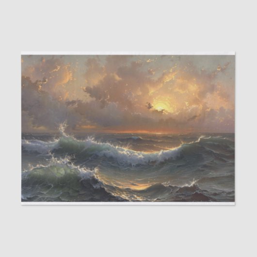 Dekoupage des Ocean Storm Moody Landscape Seidenpapier (Vorderseite)