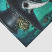 Dekoupage des Pestärzts für grünen und blauen Cart Seidenpapier (Ausschnitt)