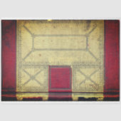 Dekoupage des roten Buchdeckels Seidenpapier (Vorderseite)