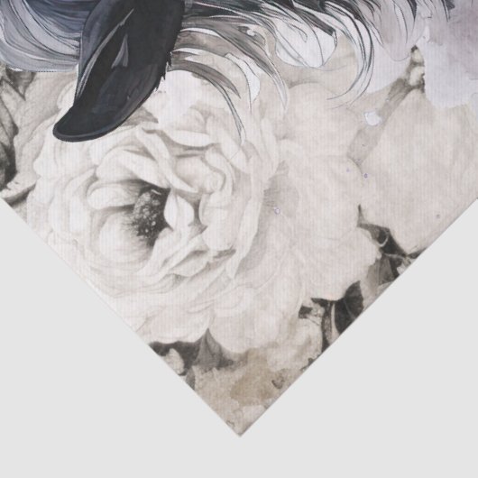 Dekoupage des Schwarzen Pferdes Seidenpapier (Detail)