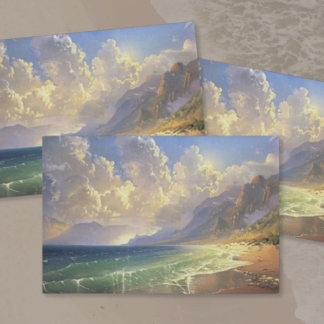 Dekoupage des Sonnenuntergangs Moody Landschaftsbi Seidenpapier