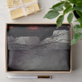 Dekoupage des Spuk Hauses und der fliegenden Kreat Seidenpapier (Geschenk)