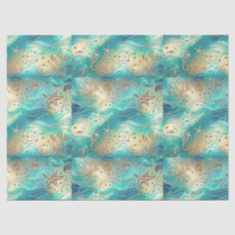 Dekoupage des Starfish Seepferds Seidenpapier