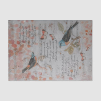 Dekoupage des Tissue-Papiers - Singen eines Liedes Seidenpapier