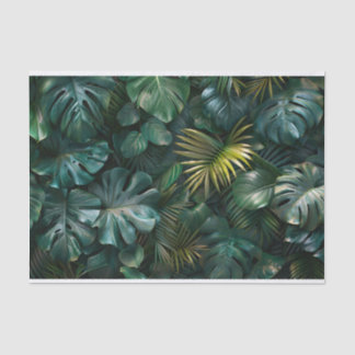 Dekoupage des tropischen grünen Blätterpalms Seidenpapier