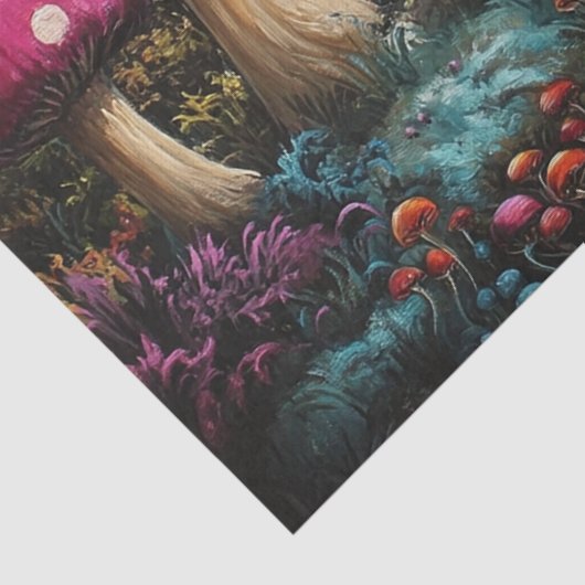 Dekoupage des verzauberten Pilzwaldes Seidenpapier (Detail)