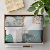 Dekoupage des Vintagen französischen Schlosses Min Seidenpapier (Geschenk)