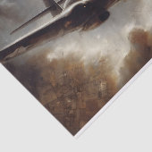 Dekoupage des Vintagen kämpfenden Flugzeug Seidenpapier (Ausschnitt)