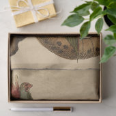 Dekoupage des Vintagen mittelalterlichen grünen Dr Seidenpapier (Geschenk)