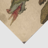 Dekoupage des Vintagen mittelalterlichen grünen Dr Seidenpapier (Detail)