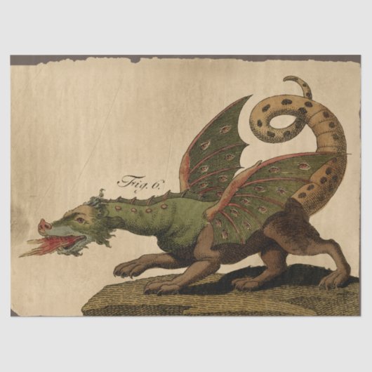 Dekoupage des Vintagen mittelalterlichen grünen Dr Seidenpapier (Vorderseite)