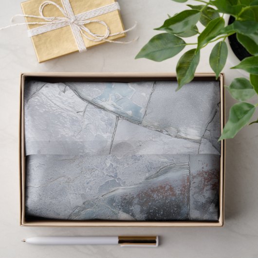 Dekoupage Design aus gecracktem Glas Seidenpapier (Geschenk)