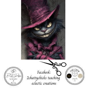 Dekoupage Dunkle Whimsische Fantasy-Katzen-Wunderw Seidenpapier