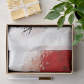 Dekoupage Eleganter japanischer Kran und rote Sonn Seidenpapier (Geschenk)