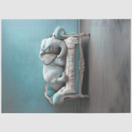 Dekoupage Elephant Lying on Vintag Sofa in Tees Seidenpapier