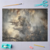 Dekoupage Enchanted Forest Castle Rumänien Seidenpapier (Basteln)