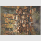 Dekoupage Fall Figurines in Kürbiswald Seidenpapier (Vorderseite)